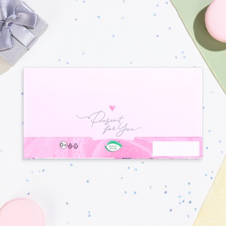 Money envelope "Happy Birthday!" Cup of sweets, embossing, 16.5 x 8.5 cm-2