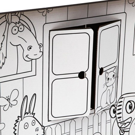 Set for creativity "House-coloring: Blue Tractor", house from cardboard-3