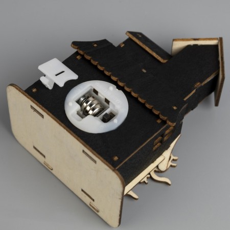 LED toy "Ghost House" 9 × 12 × 6 cm, plastic, batteries LR1130X3, glow warm white-2