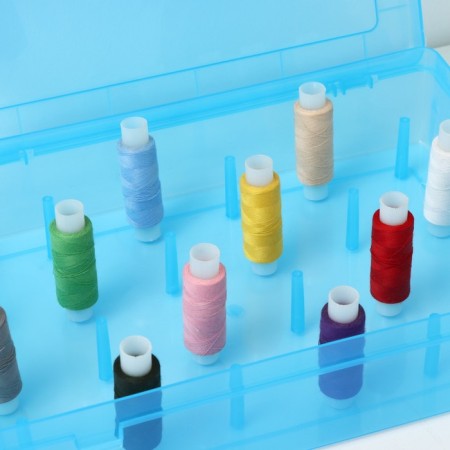 Organizer for storing threads, 24 cells, 28 × 19.5 × 6 cm, color mix-3