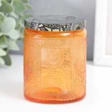 Bank for candles glass with a lid 