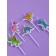 Candles for the Cake "Dinosaurics", 5 pcs, multi -colored