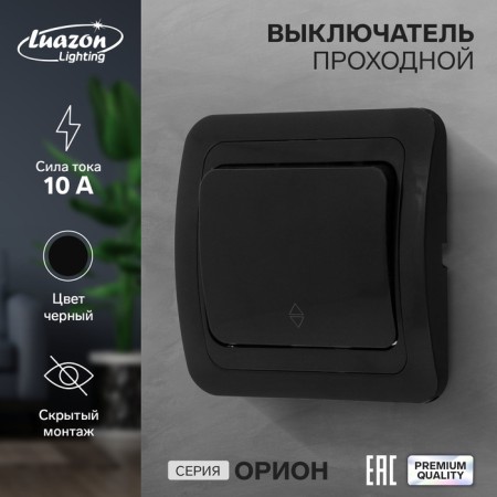 The circuit breaker Luazon Lighting "Orion", 10 A, 1 key, hidden, black