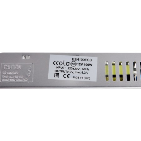 Ecola flat power supply for 12 V LED tape, 100 W, IP20-4