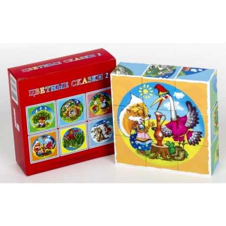 Cubes "Colored Tales-2", without gluing, 9 pcs.-1