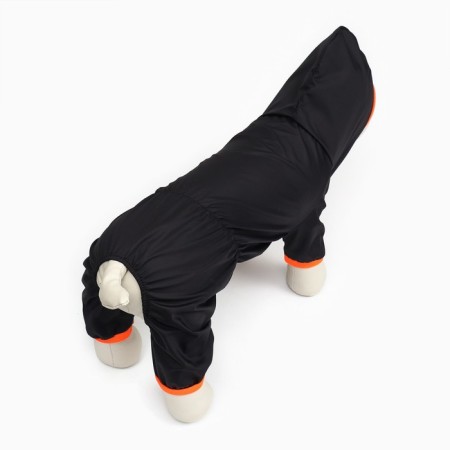 Overalls for animals, without lining, size XS, black-orange-4
