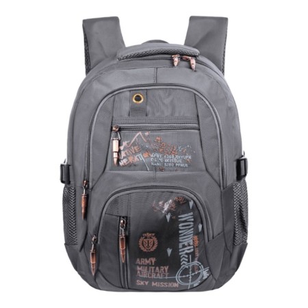 Youth backpack 40 x 28 x 14 cm, ergonomic back, Monkking, W201 Gray