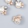 Decor for creativity Metal, plastic "Three pearls" Rhinas set 4 pcs 2x1.7 cm