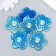 Decor for creativity Plastic "Flower" Holography blue set 6 pcs 3.5x3.5 cm