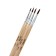 Set of brushes protein round 4 pieces (No. 1,2,3,4) with wooden handles on a blister