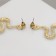 Earrings Metal "Snake" Fixed desire mini, white color in gold