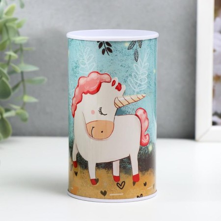 Копилка металл "Единорог" МИКС 12х6,5х6,5 см-1