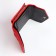 Women's wallet on the button, red color