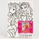 Picture on numbers for children "Doll with a unicorn", 21 x 15 cm