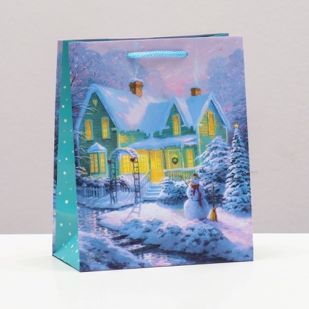 Gift package "New Year's house in the forest", 18 x 22.3 x 10 cm
