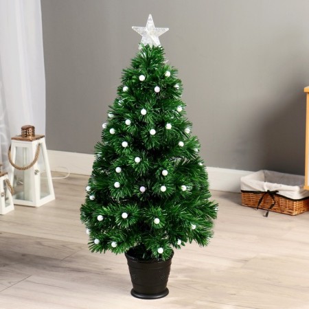 Fibrooptic Christmas tree "light" 90 cm d of the lower tier 50 cm 79 branches