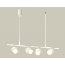 A set of suspended rotary lamp with additional backlight and acrylic Ambrella Light, TraDitional Diy, XB9001550, Gu5.3, white sand, white matte, transparent