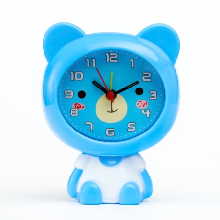 Clock - alarm clock "Bear" children's, discrete move, 12 x 9 cm, aa