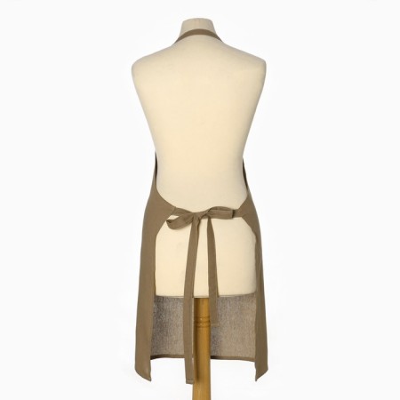 Apron Ethel ECO, olive color, 60x70 cm, 70% HL, 30% linen, 190 g/m2-7