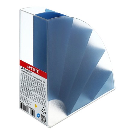 Organizer-stand table, DEVENTE. FAN, 175 x 155 x 63 mm, plastic, blue-2