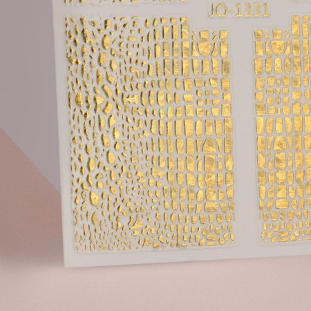 Heligator nail stickers, foil, golden color-2