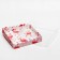 Box for cookies with PVC lid, "flamingo", white, 15 x 15 x 3 cm