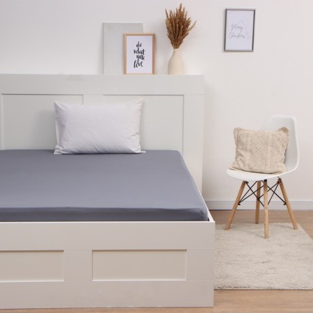 Knitted sheet on an elastic band 120x200x20cm Gray Cullar, 120g/m HL100%