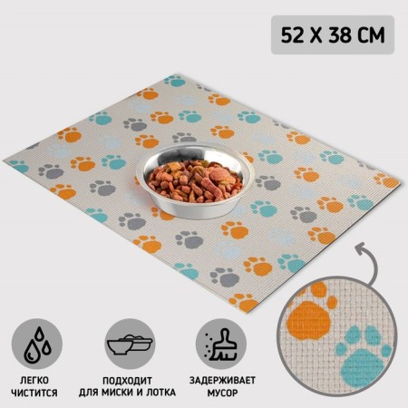 Rug for a bowl “Light Lights”, 52x38x0.3cm-1