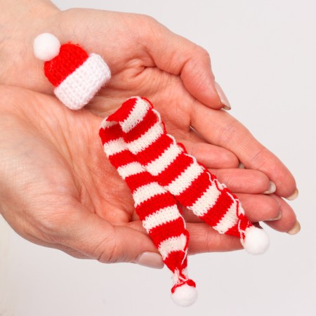 Knitted hat and scarf for toys "Winter mood"-4