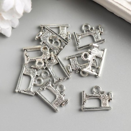 Decor for creativity Metal "Sewing machine" silver 1.5x1.9 cm-1