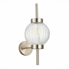 Wall lamp E14, 1x40W, 16.5x38.8 cm, Nickel color, transparent