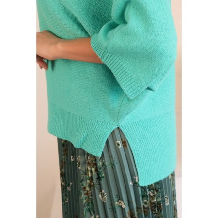 Female jumper, size 42, turquoise color-5