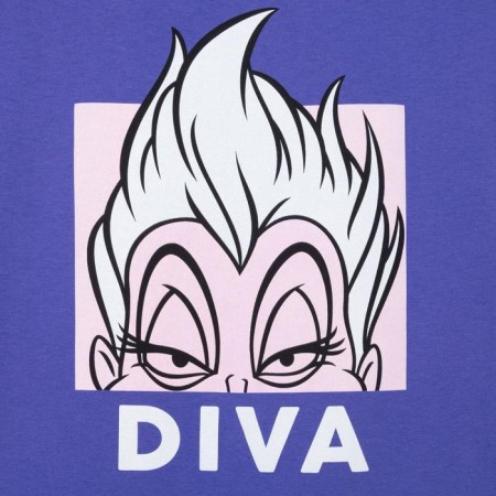 Diva T -shirt Oversize villain, purple color-4