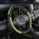 SkyWay braid, leather, size m, black, with green inserts, S01102361