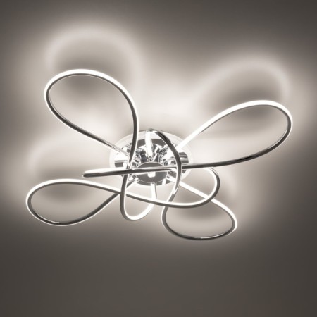 Ceiling chandelier Citilux "Jamini" CL229B141E, 65x65x12.5 cm, 4x22.5W, LED, Gray color.-5