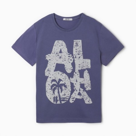 T -shirt for a boy, indigo color, height 134 cm