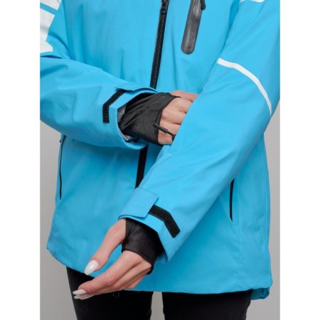 Ski jacket female, size 42, blue color-3