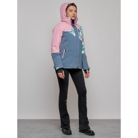 Ski jacket female, size 48, pink color-14