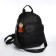 City backpack on lightning, from artificial leather, black color