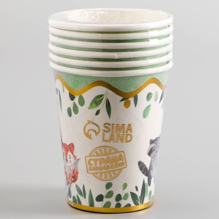 Paper glasses "animals", 6 pcs.-2
