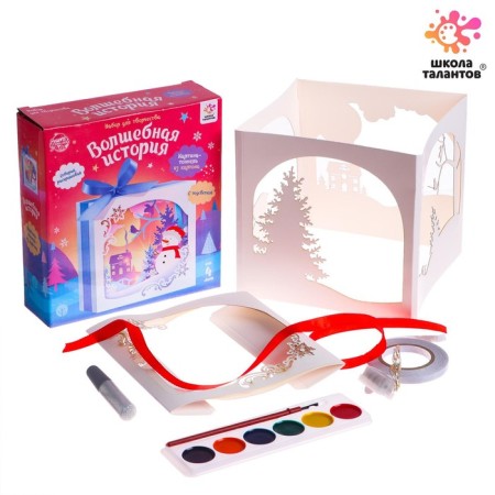 Set for creativity 3D picture - nightlight "Snowman"-1