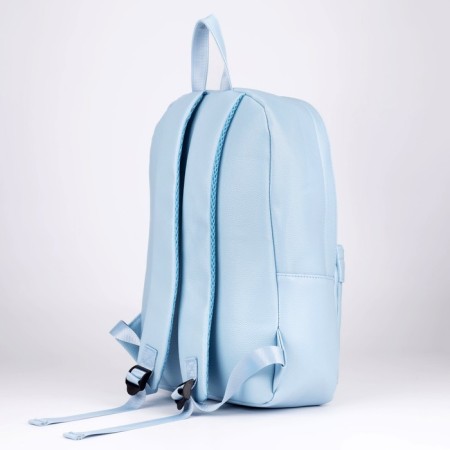 Women's backpack made of artificial leather, textura, blue color-2