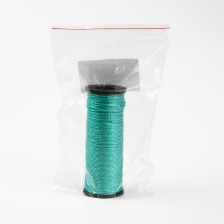 Weaving thread, twisted, d = 1 mm, 50 m, green color-4