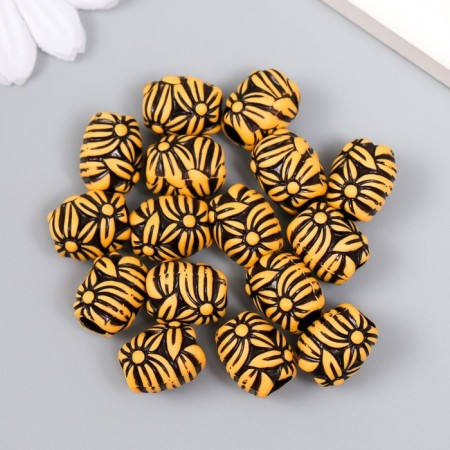 Beads for creativity plastic "Ethno. Chamomile" set of 20 g 1.2x1.2x1.5 cm-1