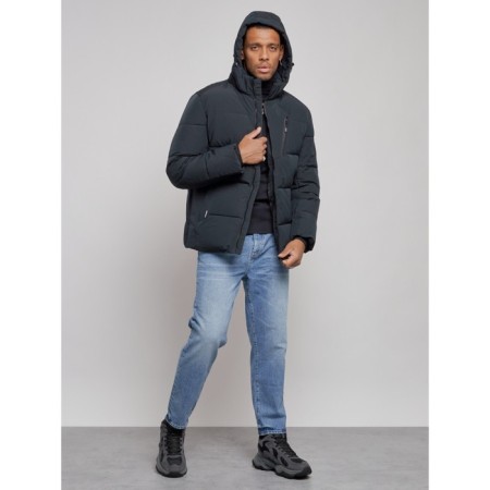 Male Winter jacket, size 56, dark blue color-4