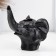 Kashpo - Vase "Elephant" Black, 13x12x15cm