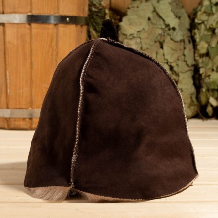 A cap of a sheepskin "Classic" Skornya seam, brown