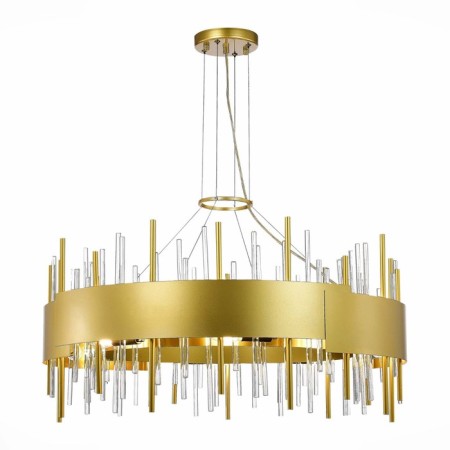 Suspended chandelier ST LUCE. SL1633.203.16. Olvera. 16x40 watts, E14, 80x80x37 cm, matte gold color