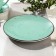 Porcelain plate flat dots menta, d = 20 cm, turquoise color