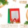 Gift package with the window "Snowman" 19 x 26 x 13 cm, red